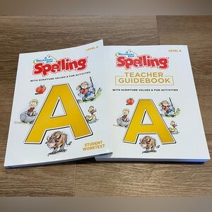 A Reason For Spelling Workbook and Teacher Guide Set Level A, unused